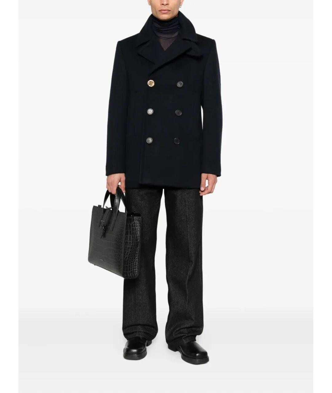 GIVENCHY Темно-синее шерстяное пальто, фото 5