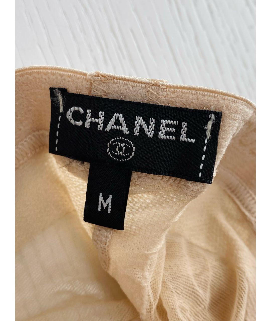 CHANEL Бежевые носки, чулки и колготы, фото 4