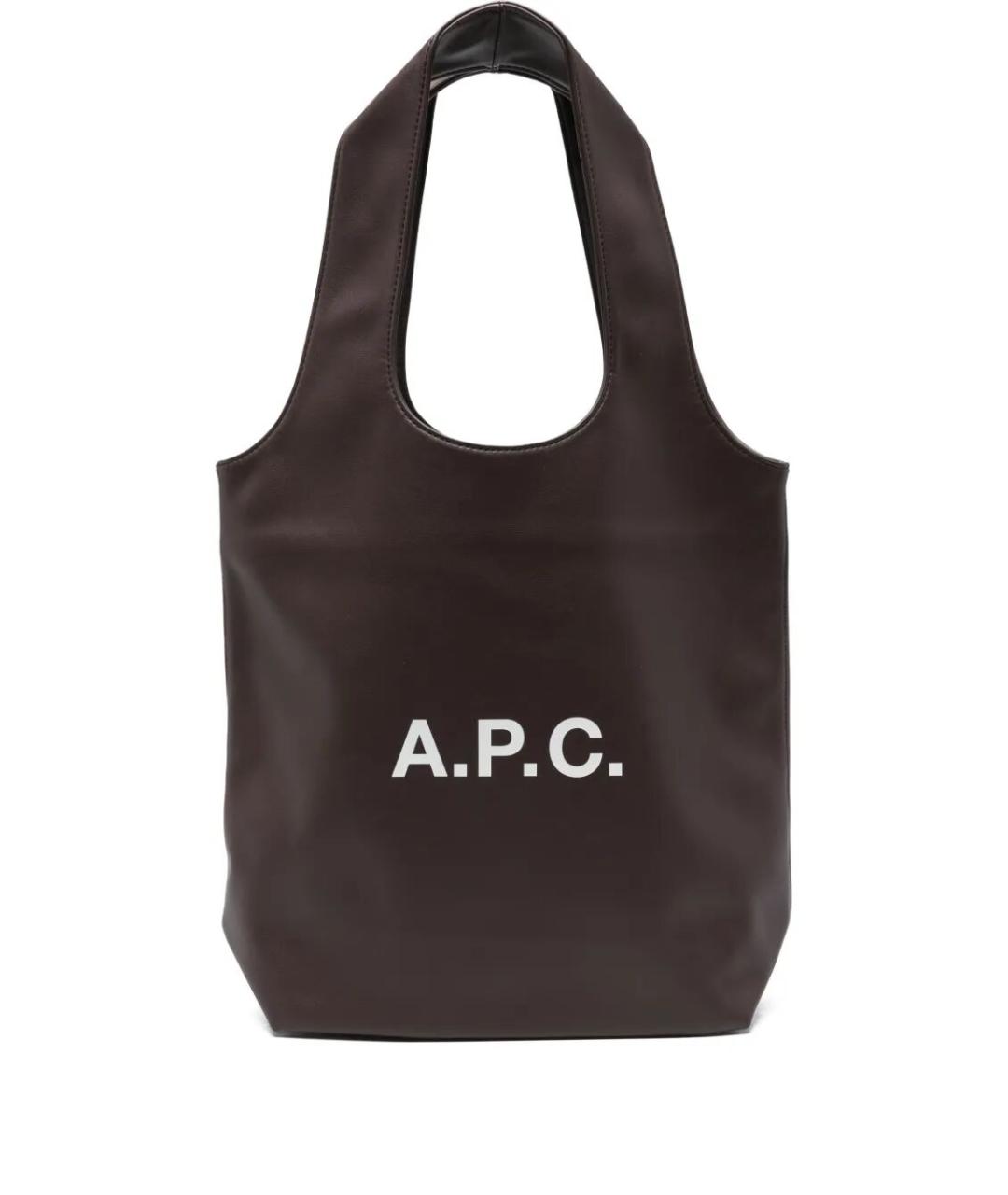 A.P.C. Коричневая сумка тоут, фото 1