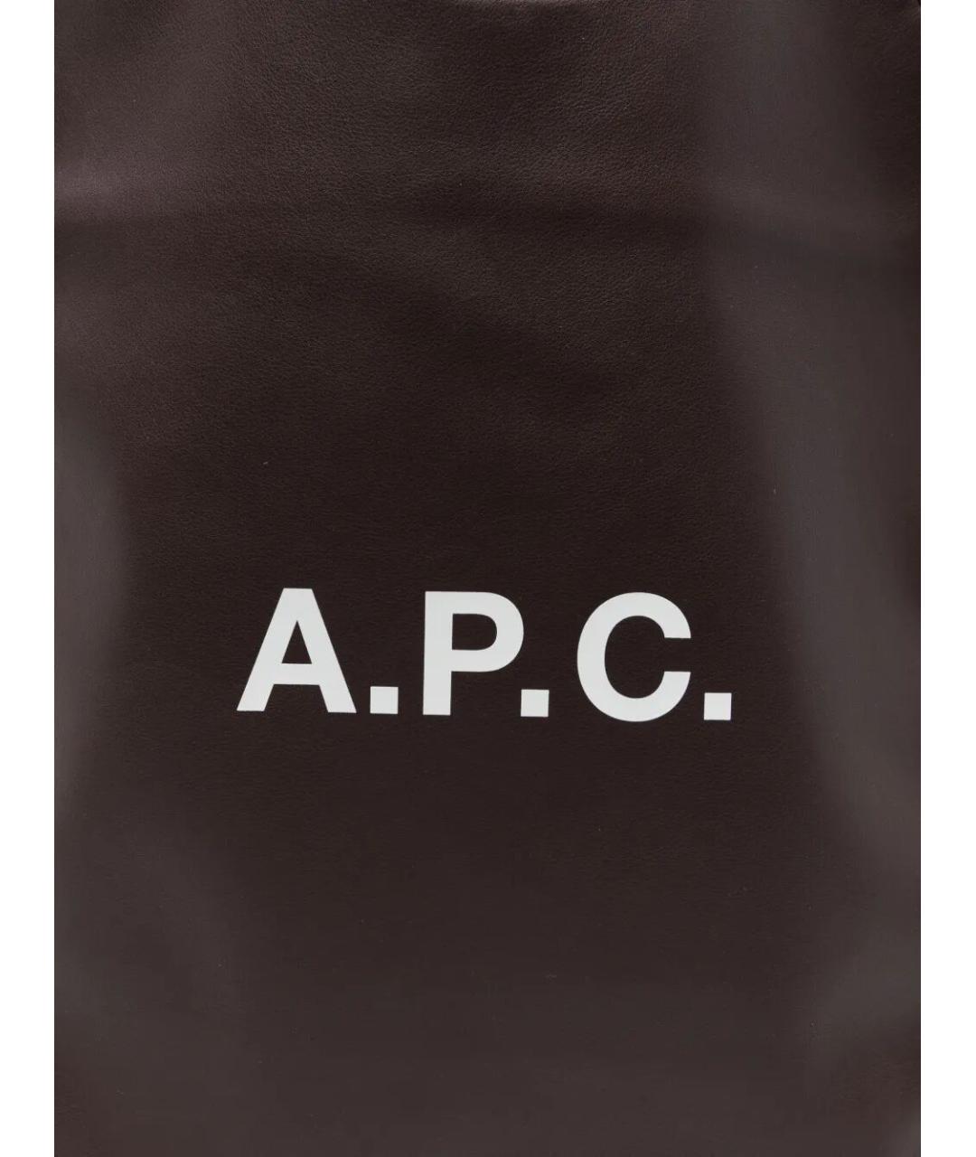 A.P.C. Коричневая сумка тоут, фото 2