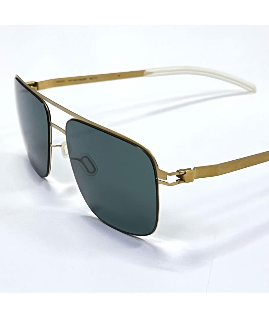 MYKITA Золотые металлические солнцезащитные очки, фото 3