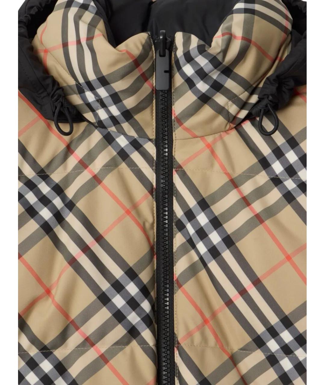 BURBERRY Бежевая синтетическая куртка, фото 2