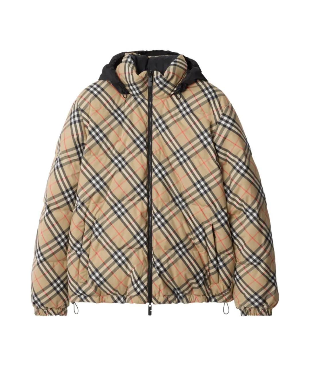 BURBERRY Бежевая синтетическая куртка, фото 1