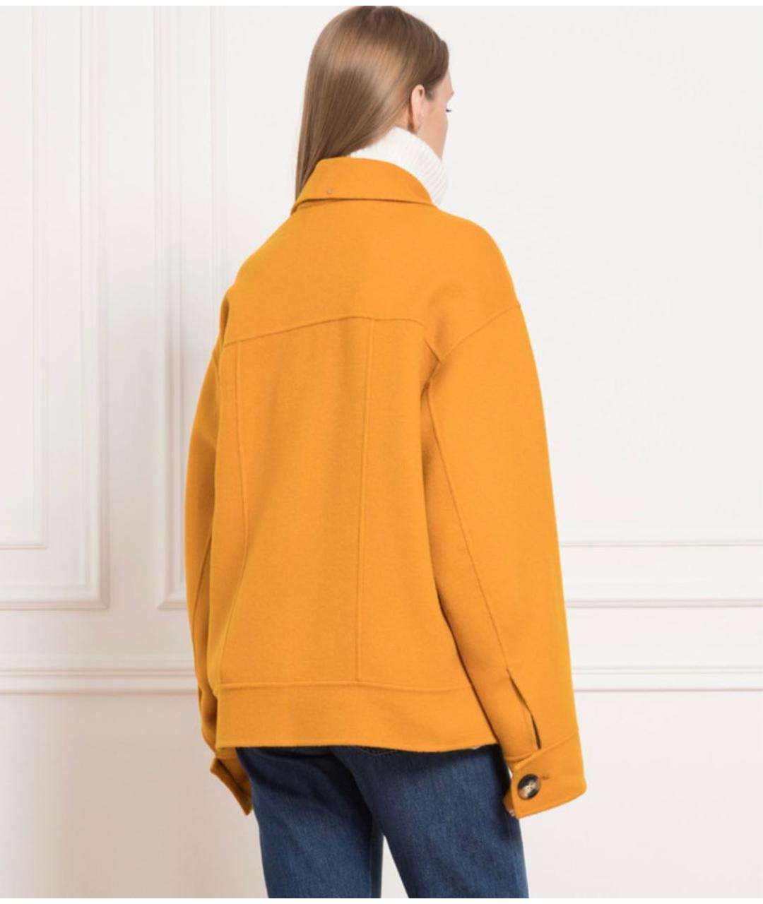 SPORTMAX Оранжевое шерстяное пальто, фото 8