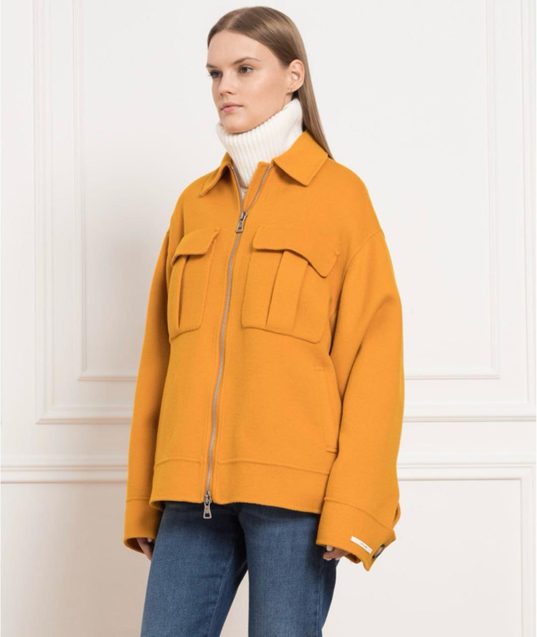 SPORTMAX Оранжевое шерстяное пальто, фото 7