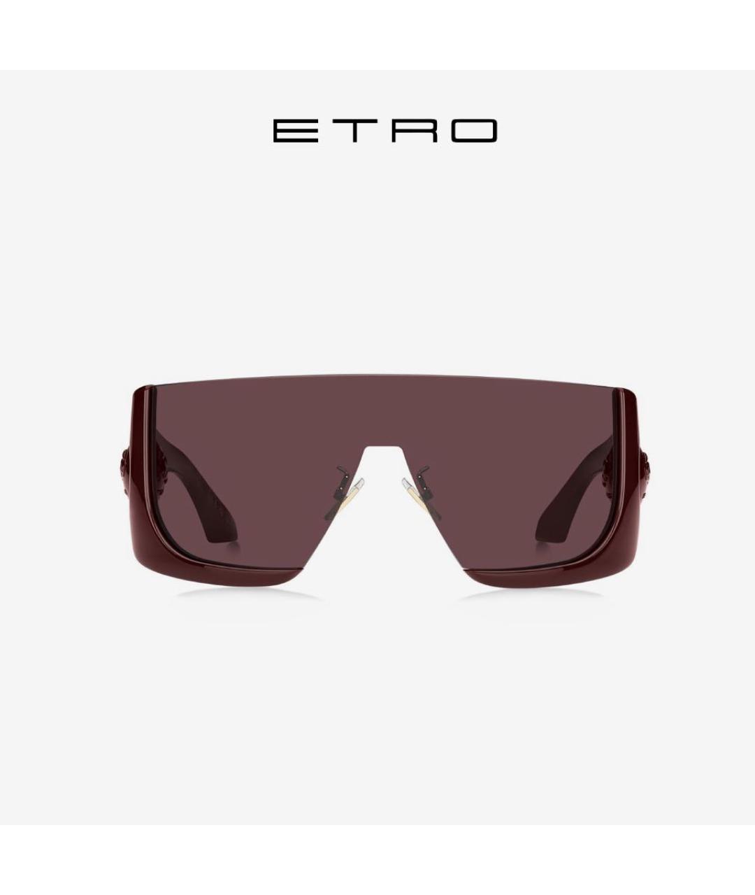 ETRO Бордовые пластиковые солнцезащитные очки, фото 2