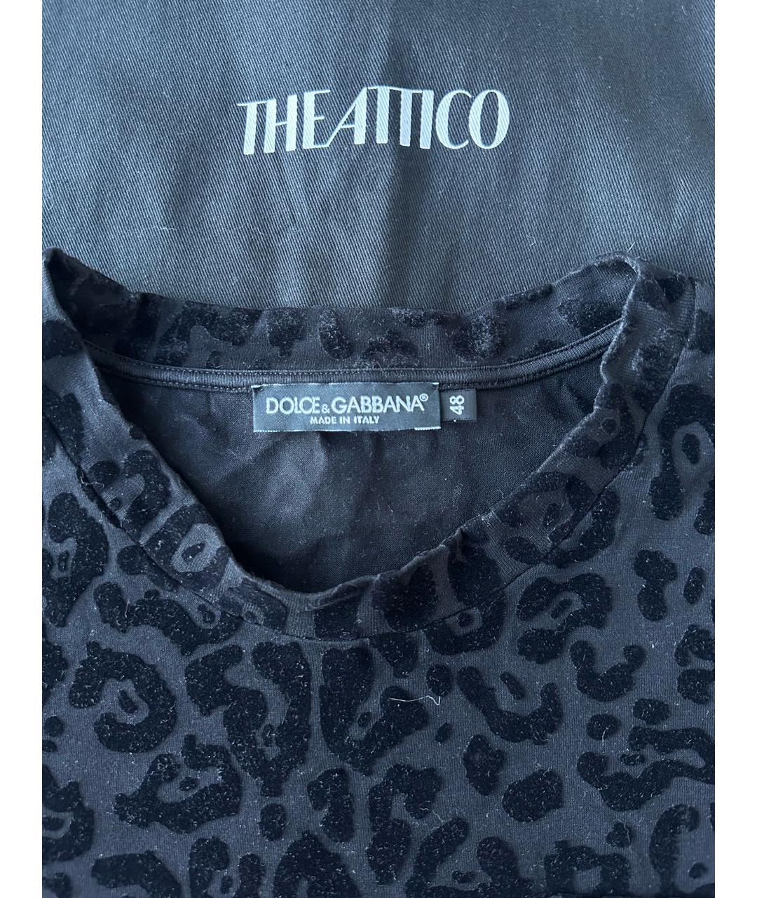 DOLCE&GABBANA Черная футболка, фото 5