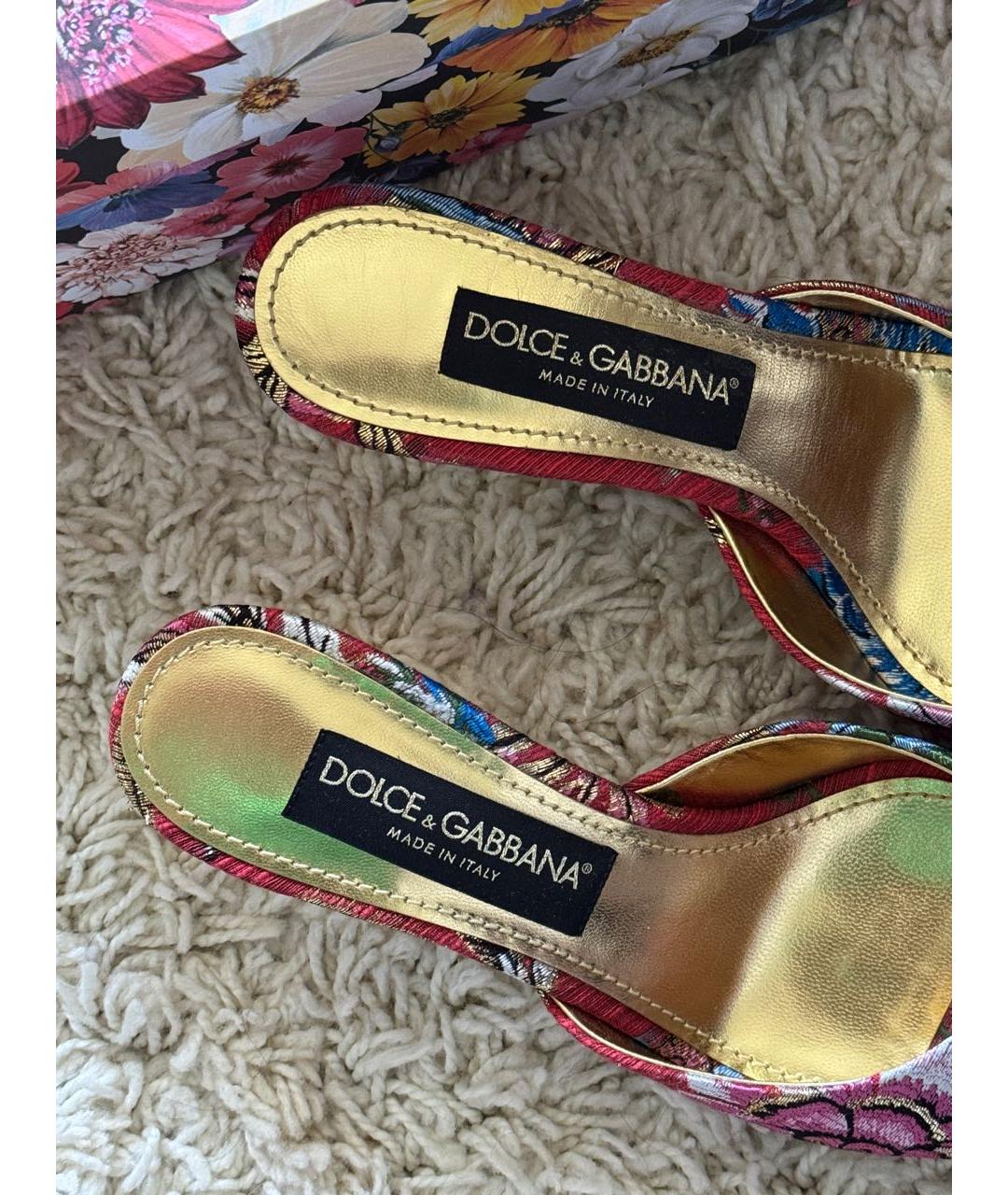 DOLCE&GABBANA Мульти мюли, фото 3