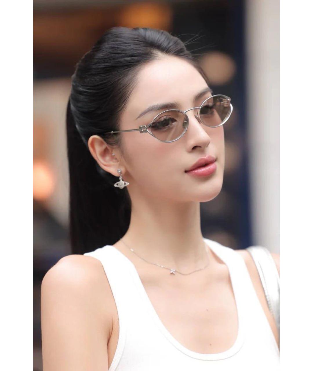 MIU MIU Серебряные металлические солнцезащитные очки, фото 8