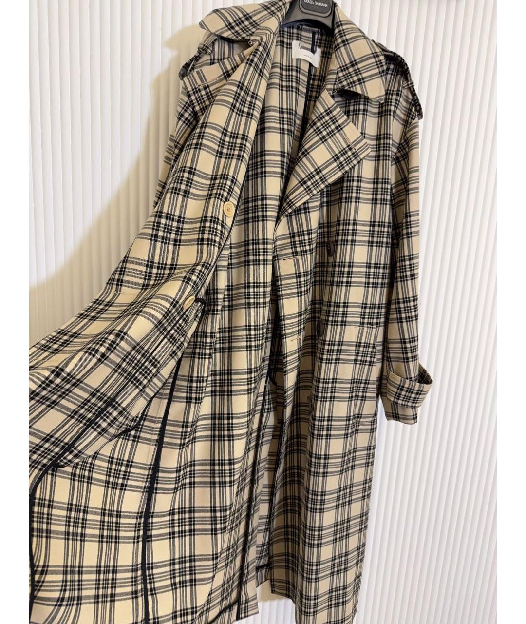 SPORTMAX Бежевое шерстяное пальто, фото 4