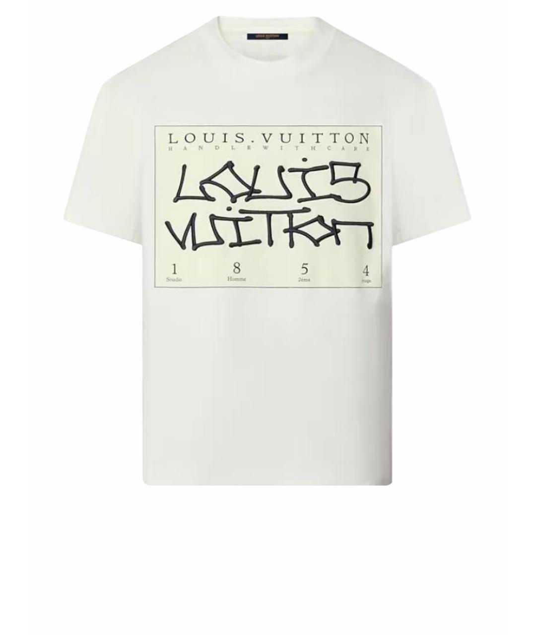 LOUIS VUITTON Белая хлопковая футболка, фото 1