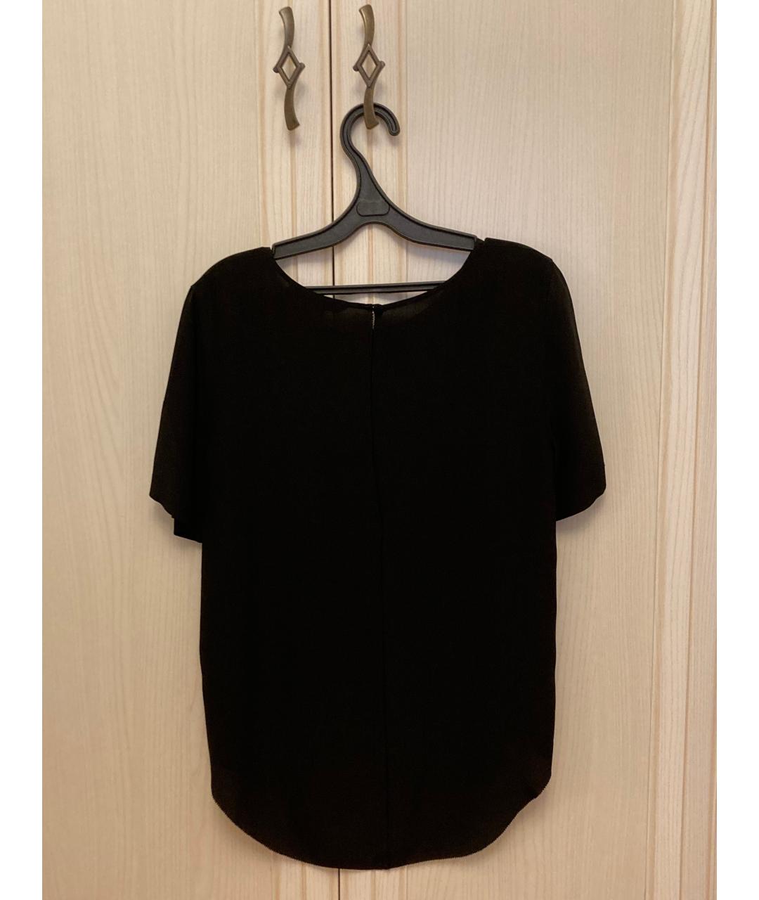 ARMANI EXCHANGE Черная шелковая блузы, фото 3