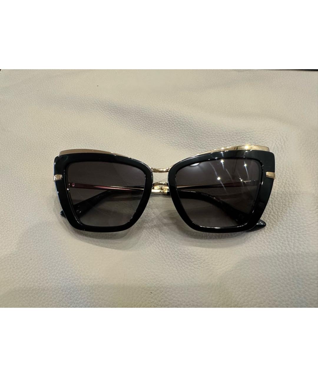 DOLCE&GABBANA Черные пластиковые солнцезащитные очки, фото 6
