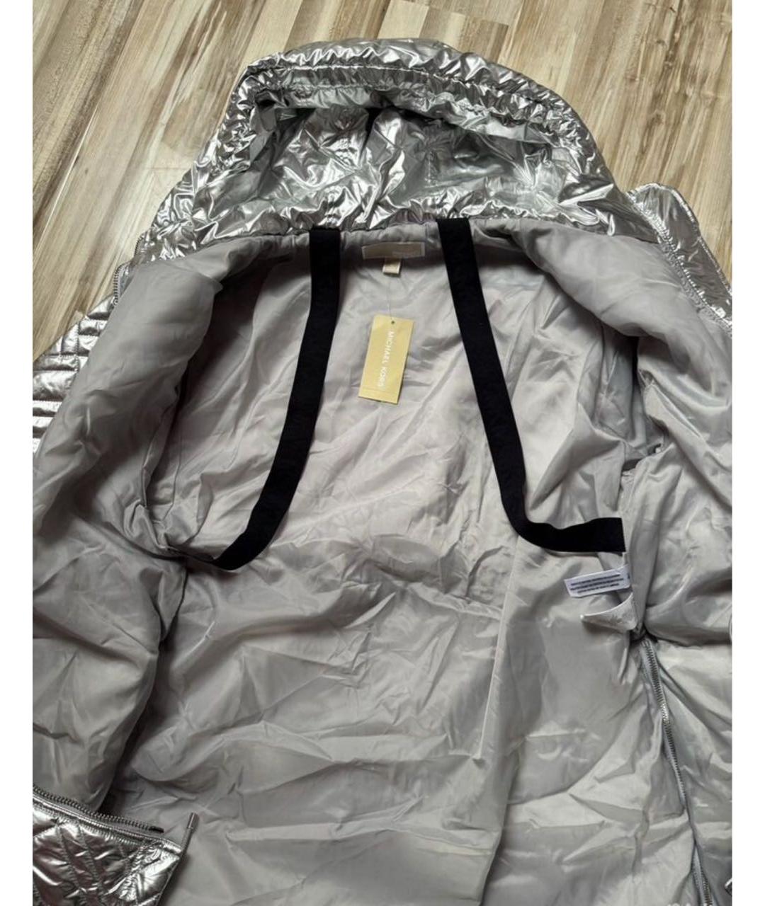 MICHAEL KORS Серебряная полиэстеровая парка, фото 7