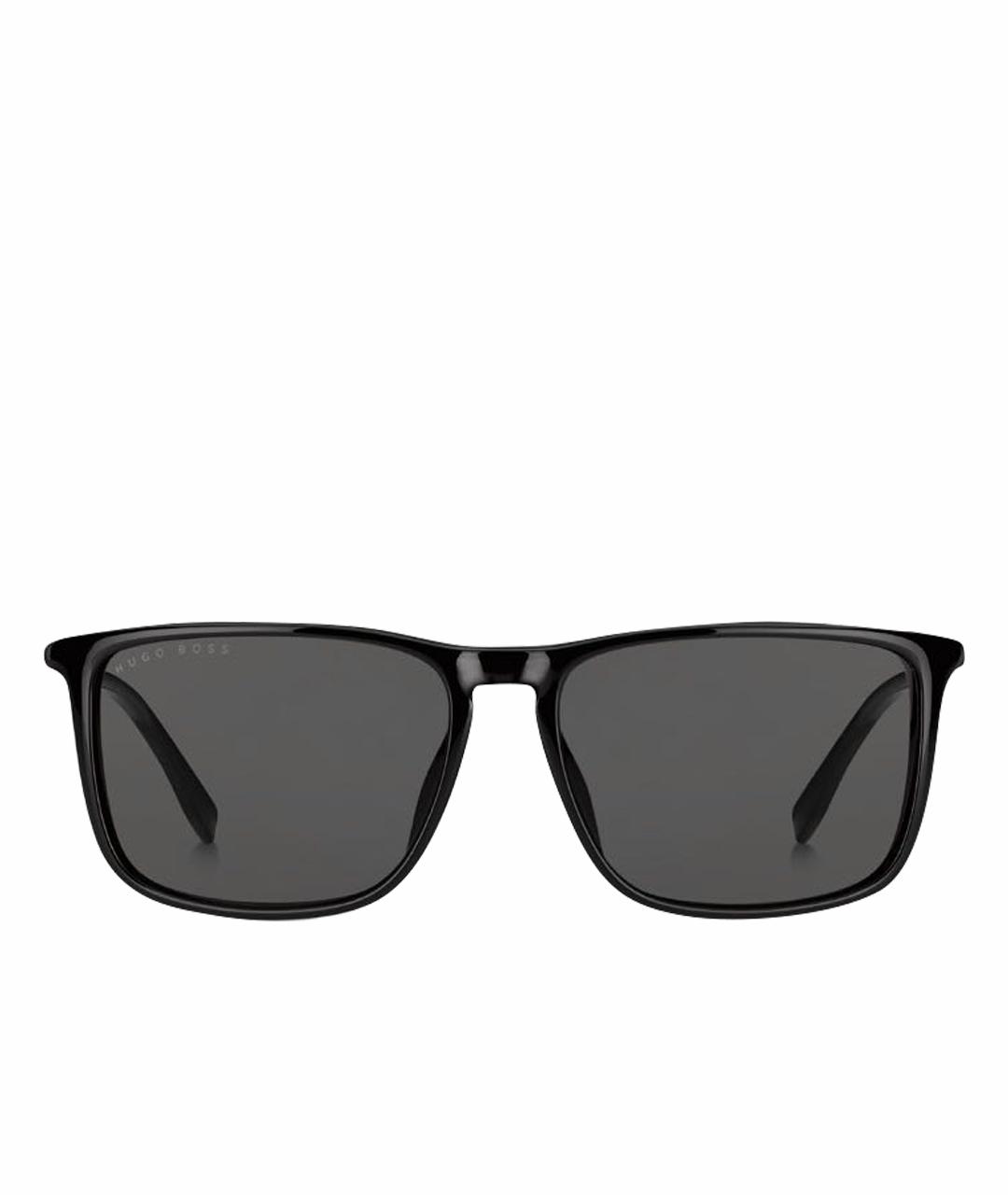 HUGO BOSS Черные пластиковые солнцезащитные очки, фото 1