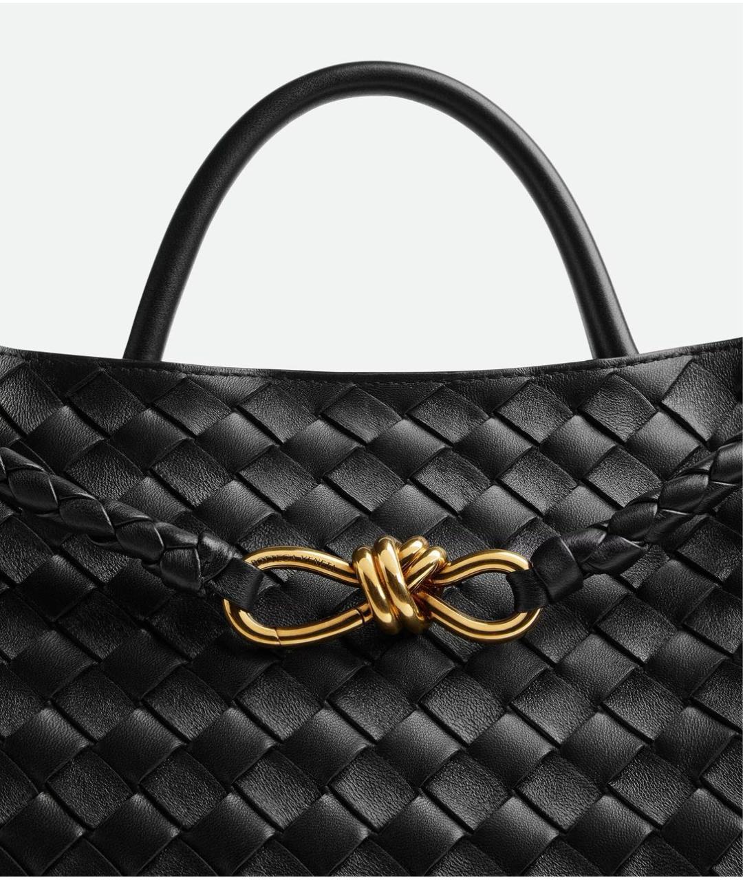 BOTTEGA VENETA Черная кожаная сумка с короткими ручками, фото 8