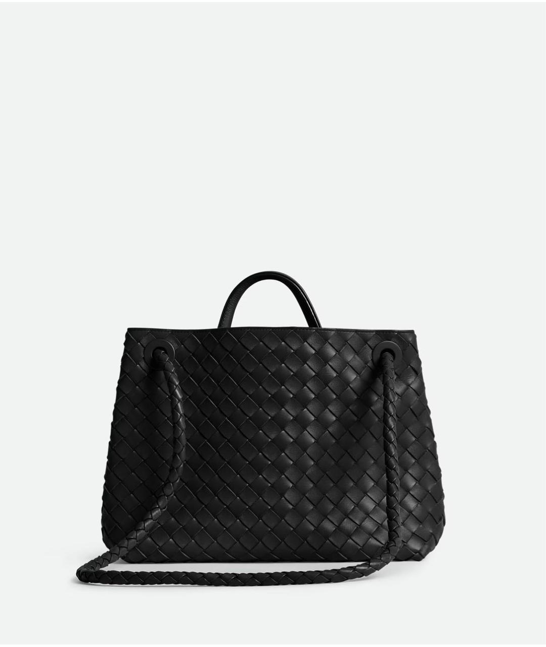 BOTTEGA VENETA Черная кожаная сумка с короткими ручками, фото 2