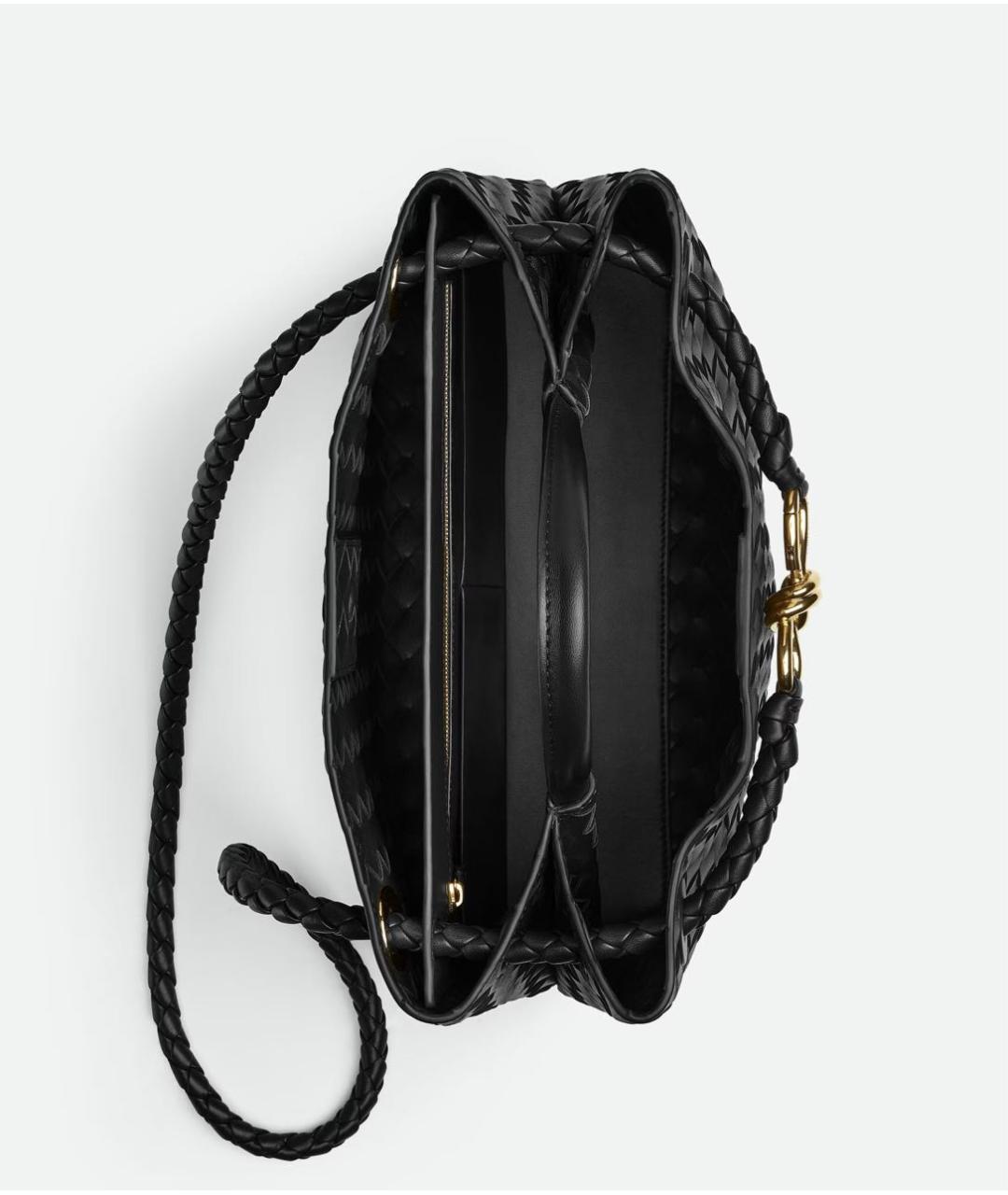 BOTTEGA VENETA Черная кожаная сумка с короткими ручками, фото 3
