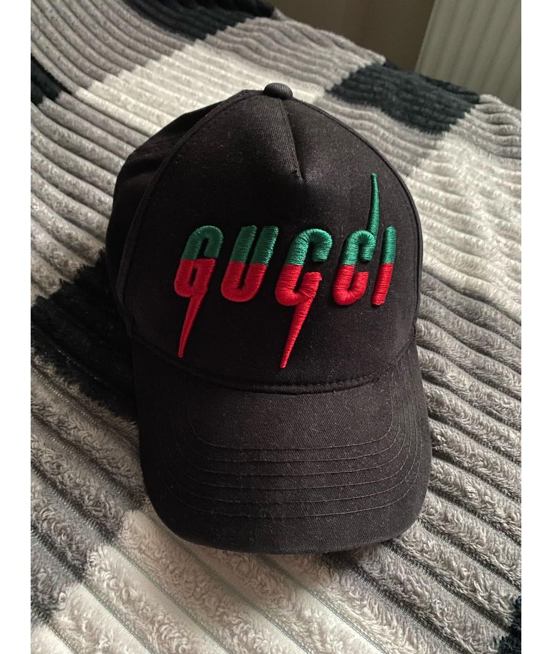 GUCCI Черная хлопковая кепка/бейсболка, фото 4