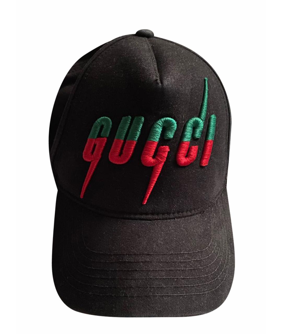 GUCCI Черная хлопковая кепка/бейсболка, фото 1