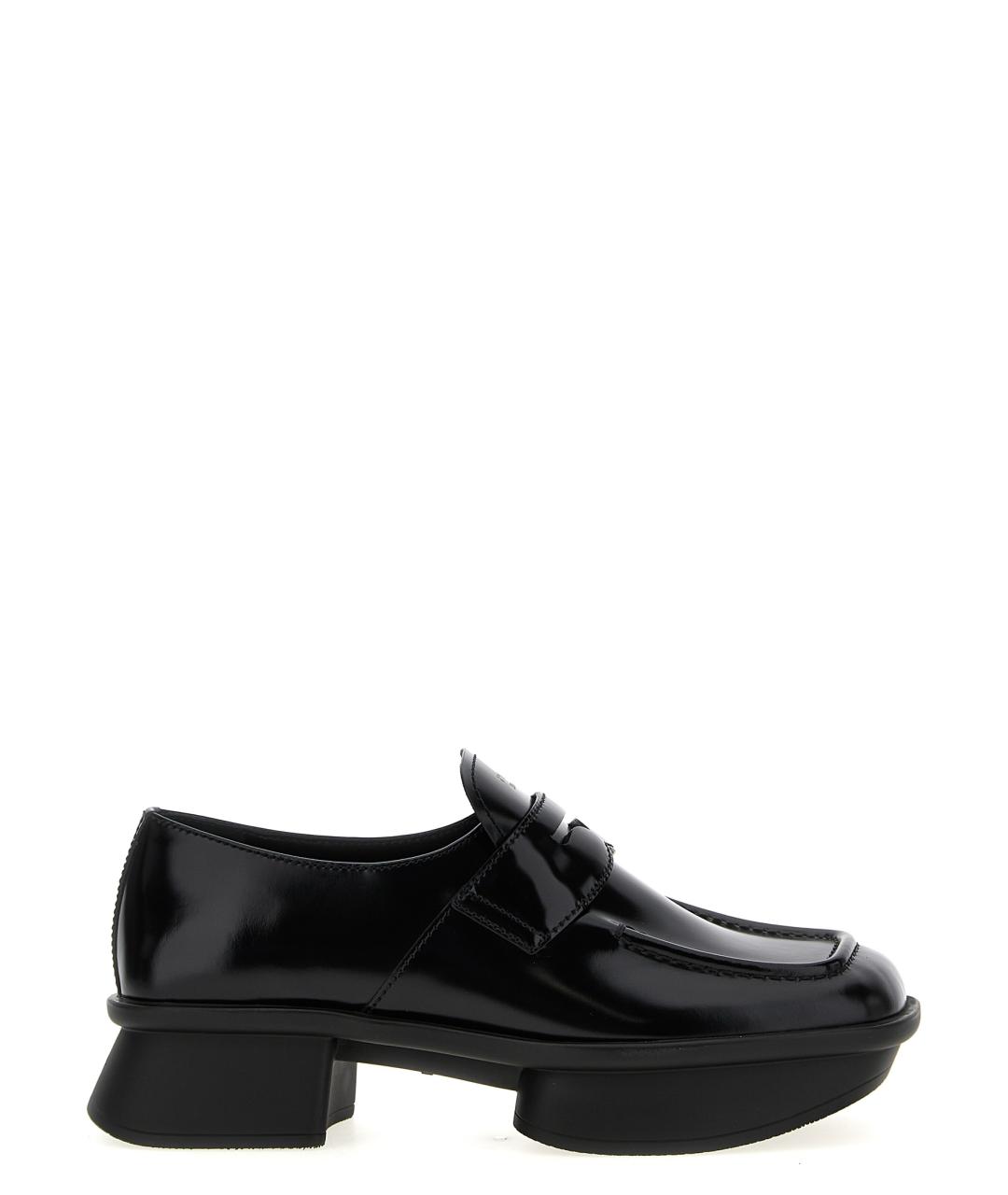 PRADA Черные кожаные лоферы, фото 1