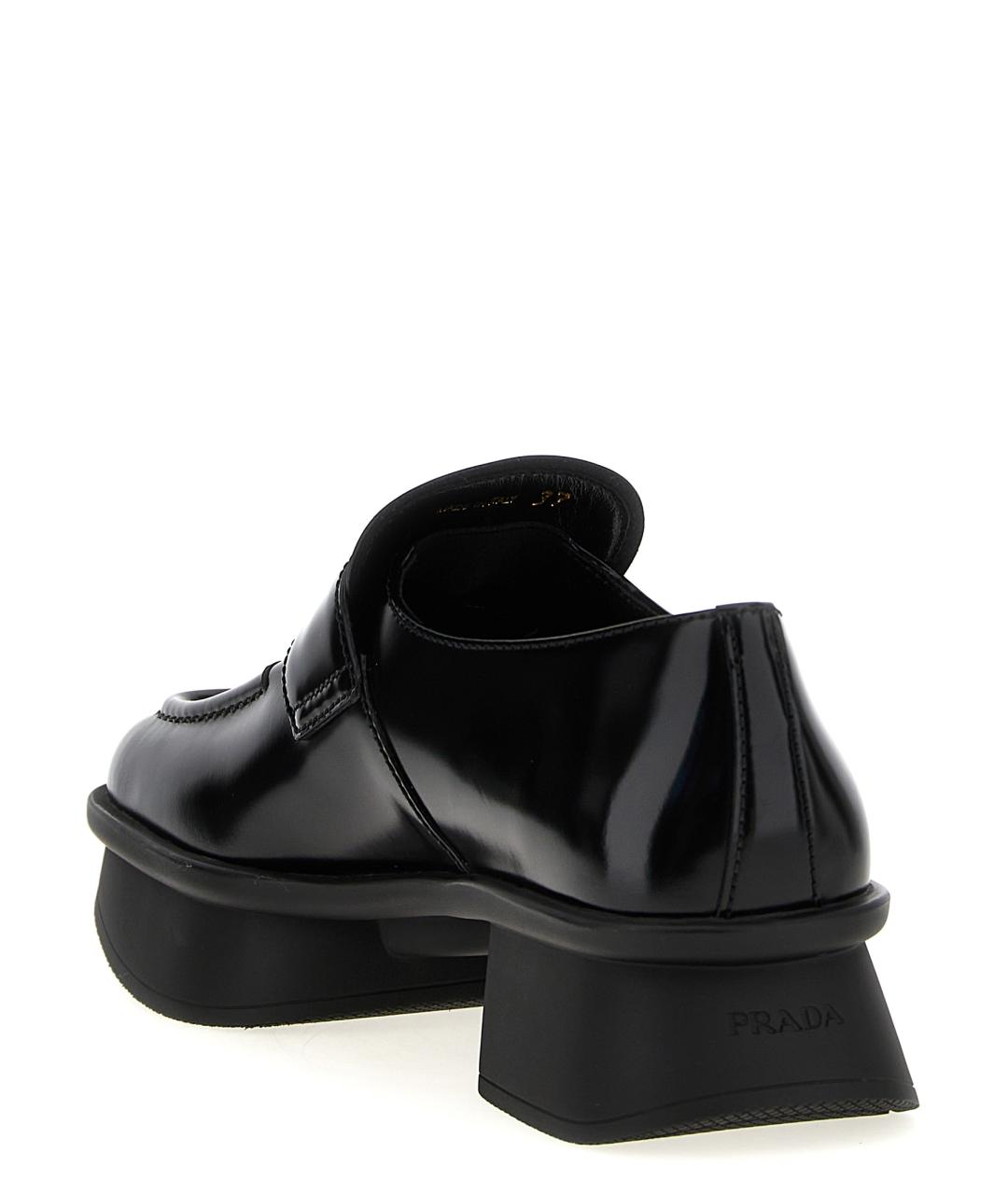 PRADA Черные кожаные лоферы, фото 3