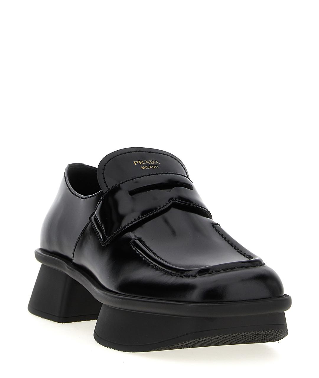PRADA Черные кожаные лоферы, фото 2