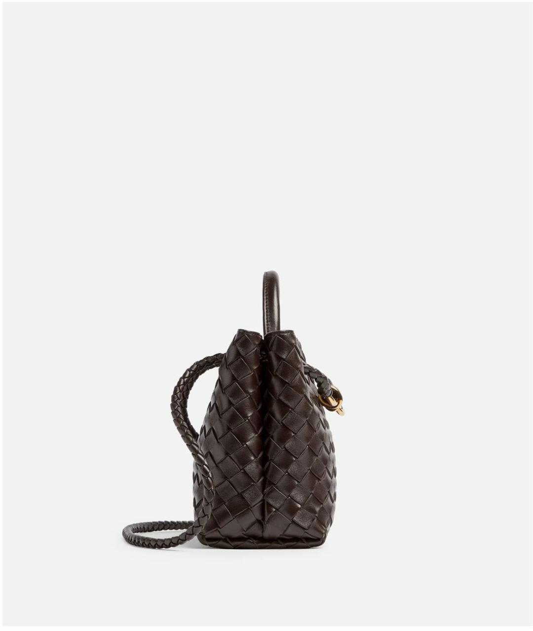 BOTTEGA VENETA Черная кожаная сумка с короткими ручками, фото 4