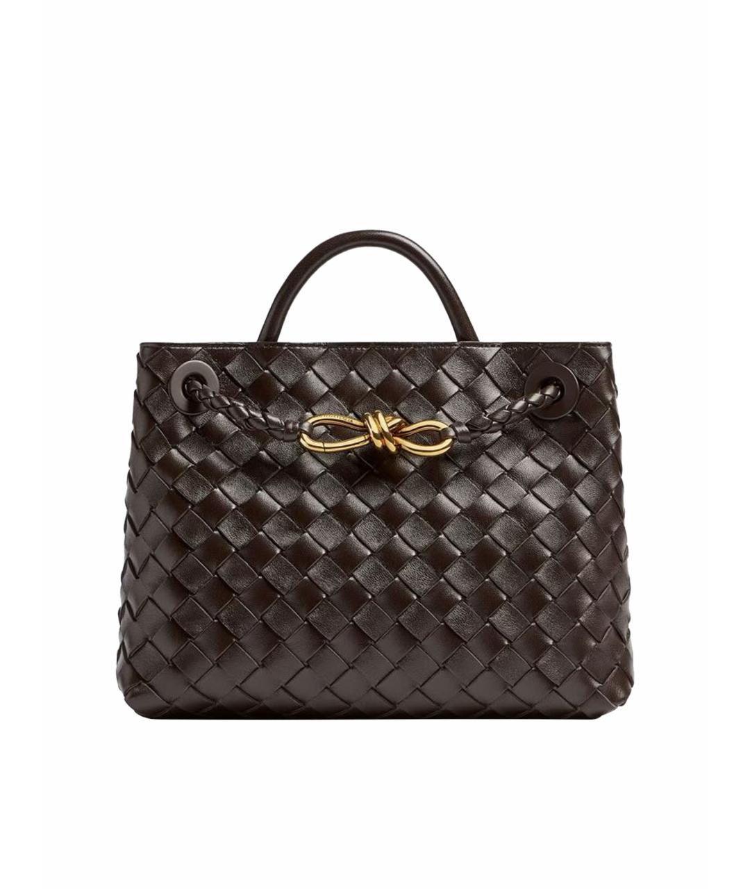 BOTTEGA VENETA Черная кожаная сумка с короткими ручками, фото 1
