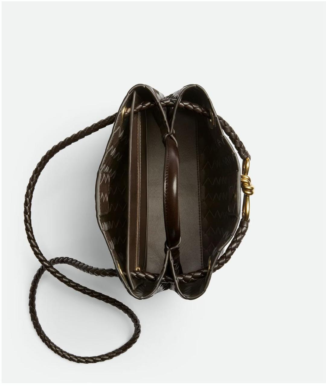 BOTTEGA VENETA Черная кожаная сумка с короткими ручками, фото 3