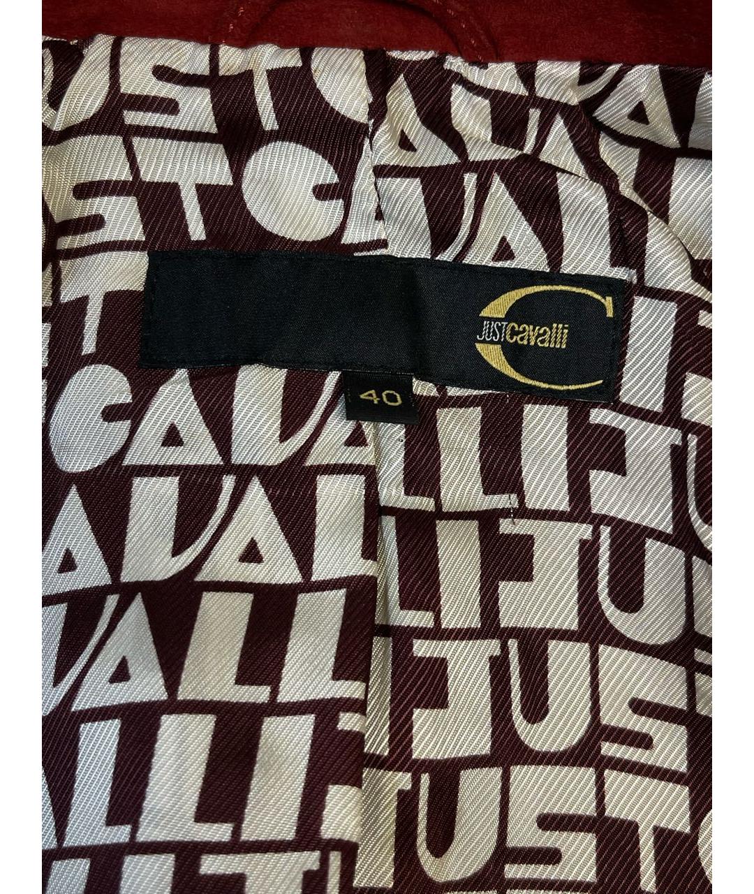 JUST CAVALLI Красная кожаная куртка, фото 3