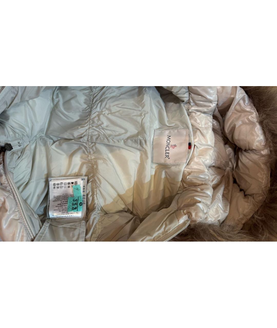 MONCLER Бежевый полиэстеровый комбинезон, фото 4