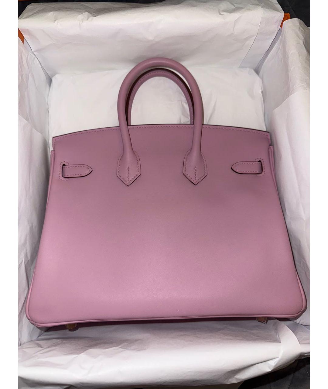 HERMES Розовая кожаная сумка тоут, фото 3