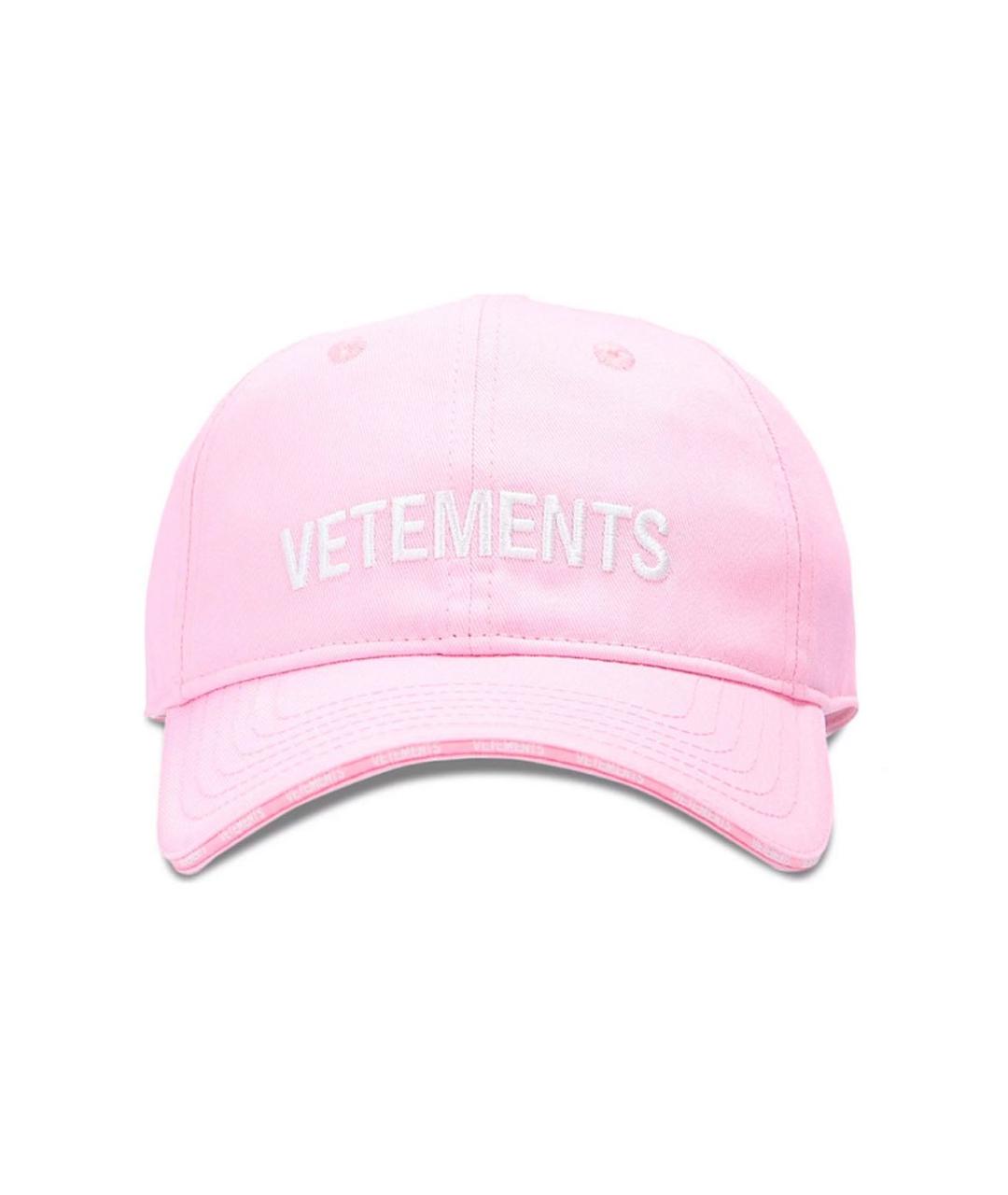 VETEMENTS Розовая хлопковая кепка/бейсболка, фото 1