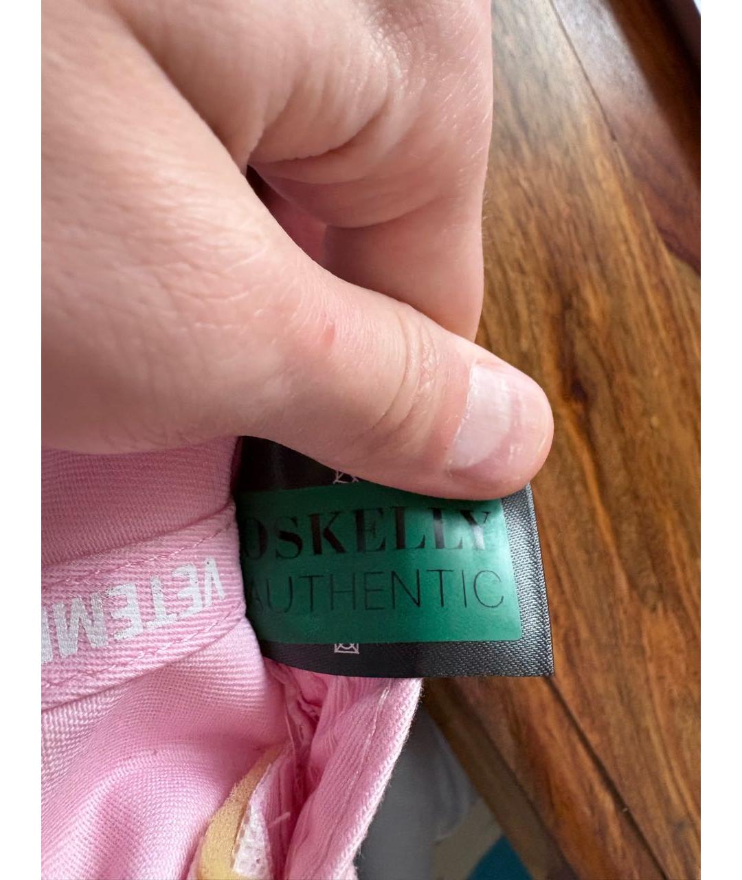 VETEMENTS Розовая хлопковая кепка/бейсболка, фото 4
