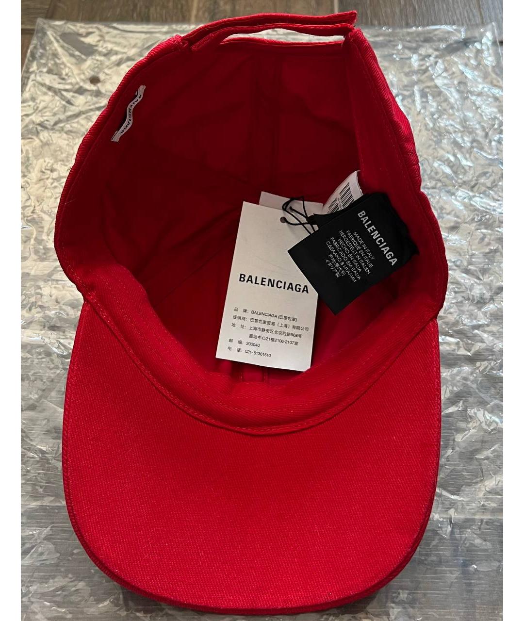 BALENCIAGA Красная хлопковая кепка/бейсболка, фото 6