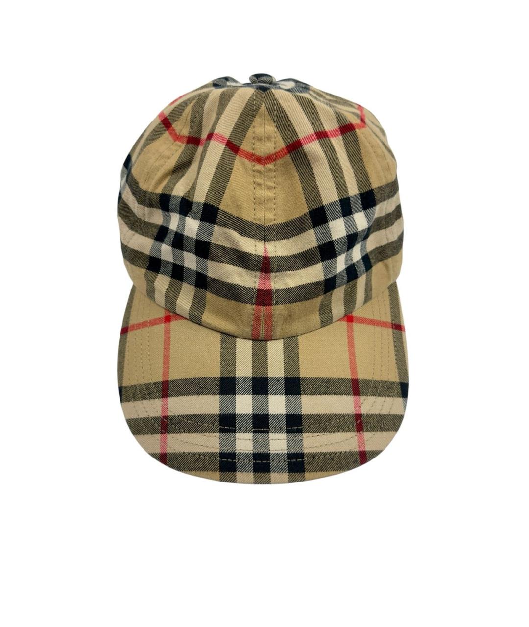 BURBERRY Бежевая хлопковая кепка/бейсболка, фото 1