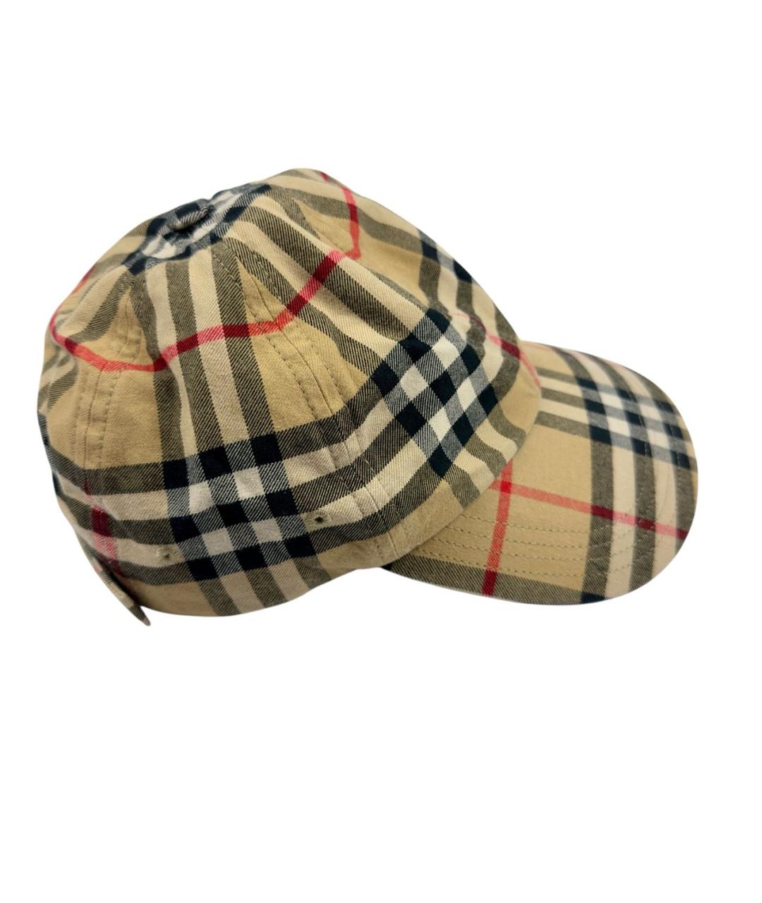 BURBERRY Бежевая хлопковая кепка/бейсболка, фото 2