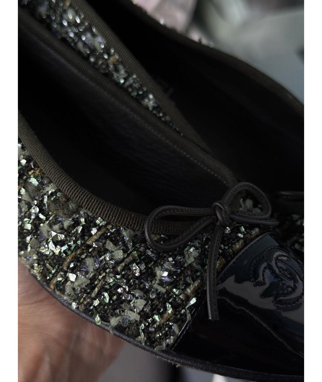 CHANEL Зеленые кожаные балетки, фото 3