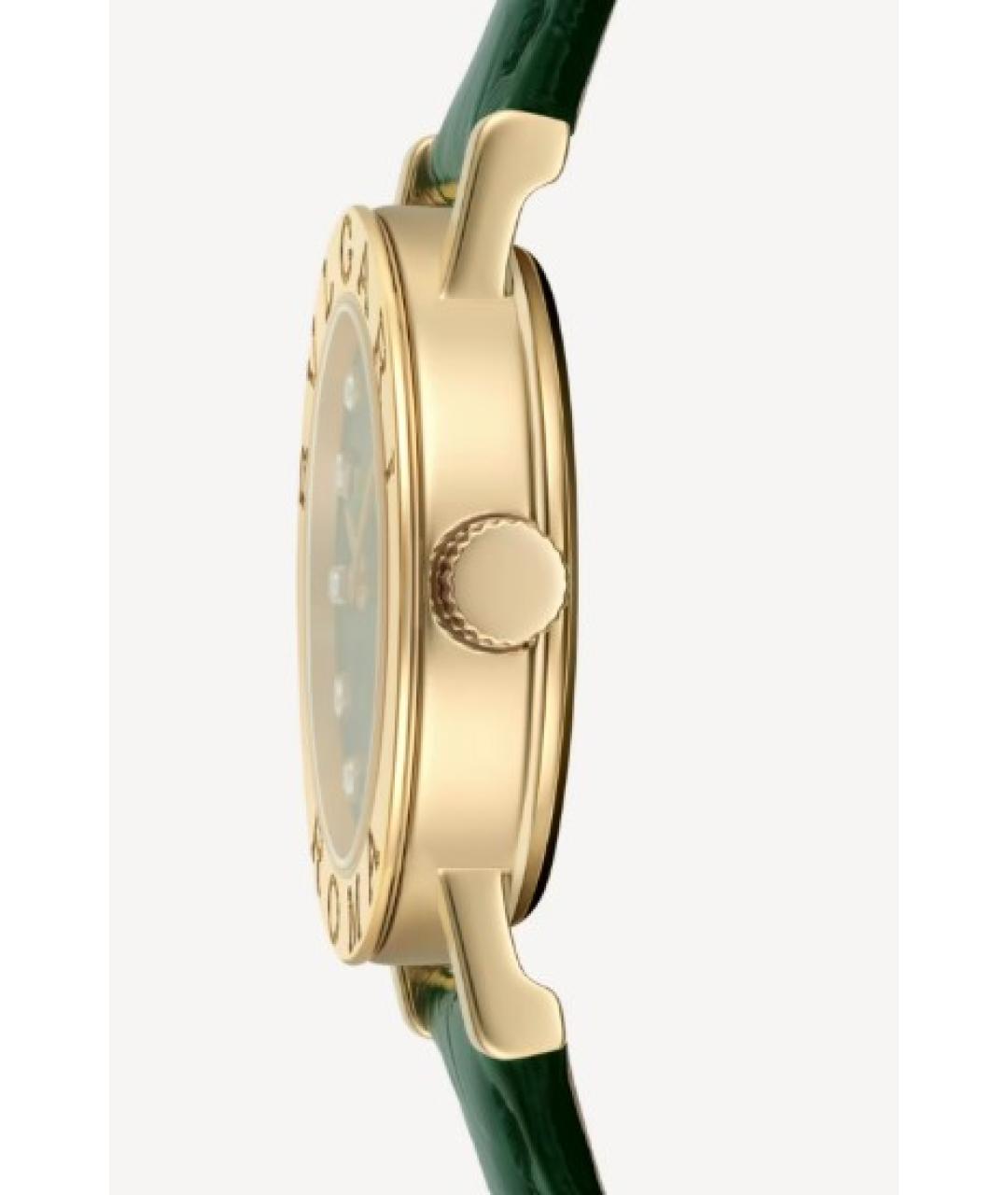 BVLGARI Зеленые часы из желтого золота, фото 3