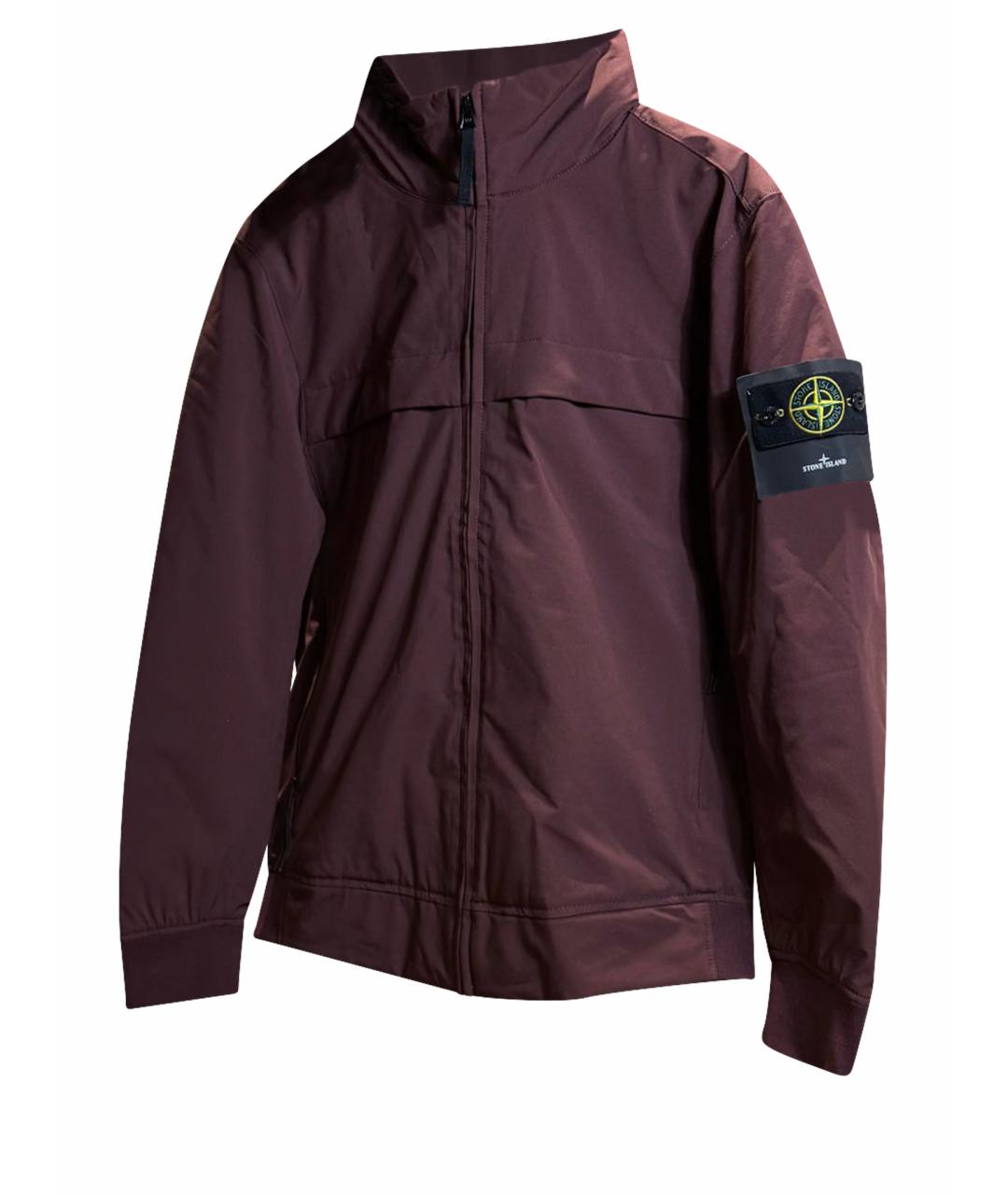 STONE ISLAND Коричневая полиэстеровая куртка, фото 1
