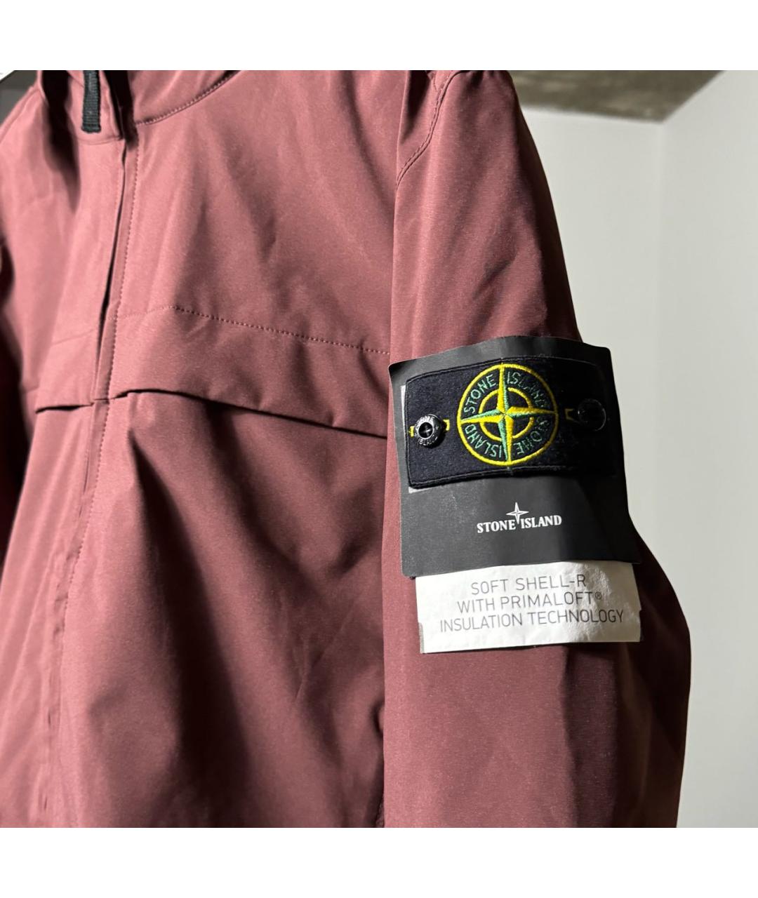 STONE ISLAND Коричневая полиэстеровая куртка, фото 3