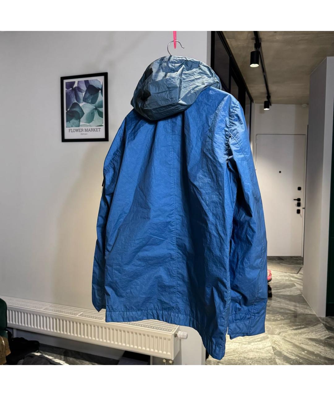 STONE ISLAND Темно-синяя полиэстеровая куртка, фото 5