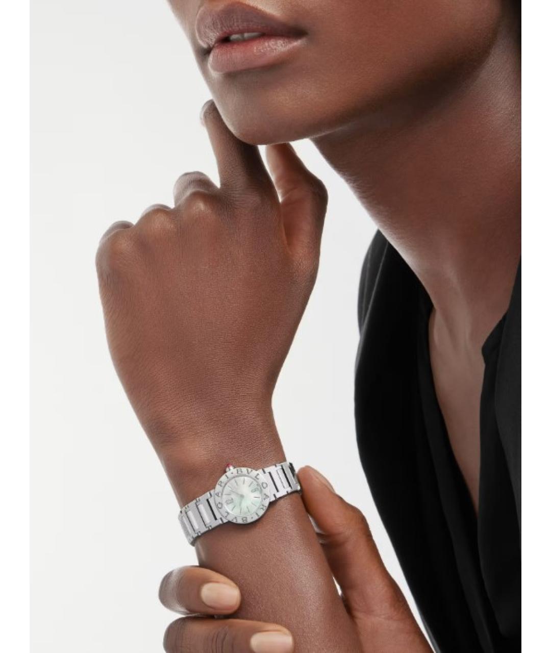 BVLGARI Серебряные металлические часы, фото 5