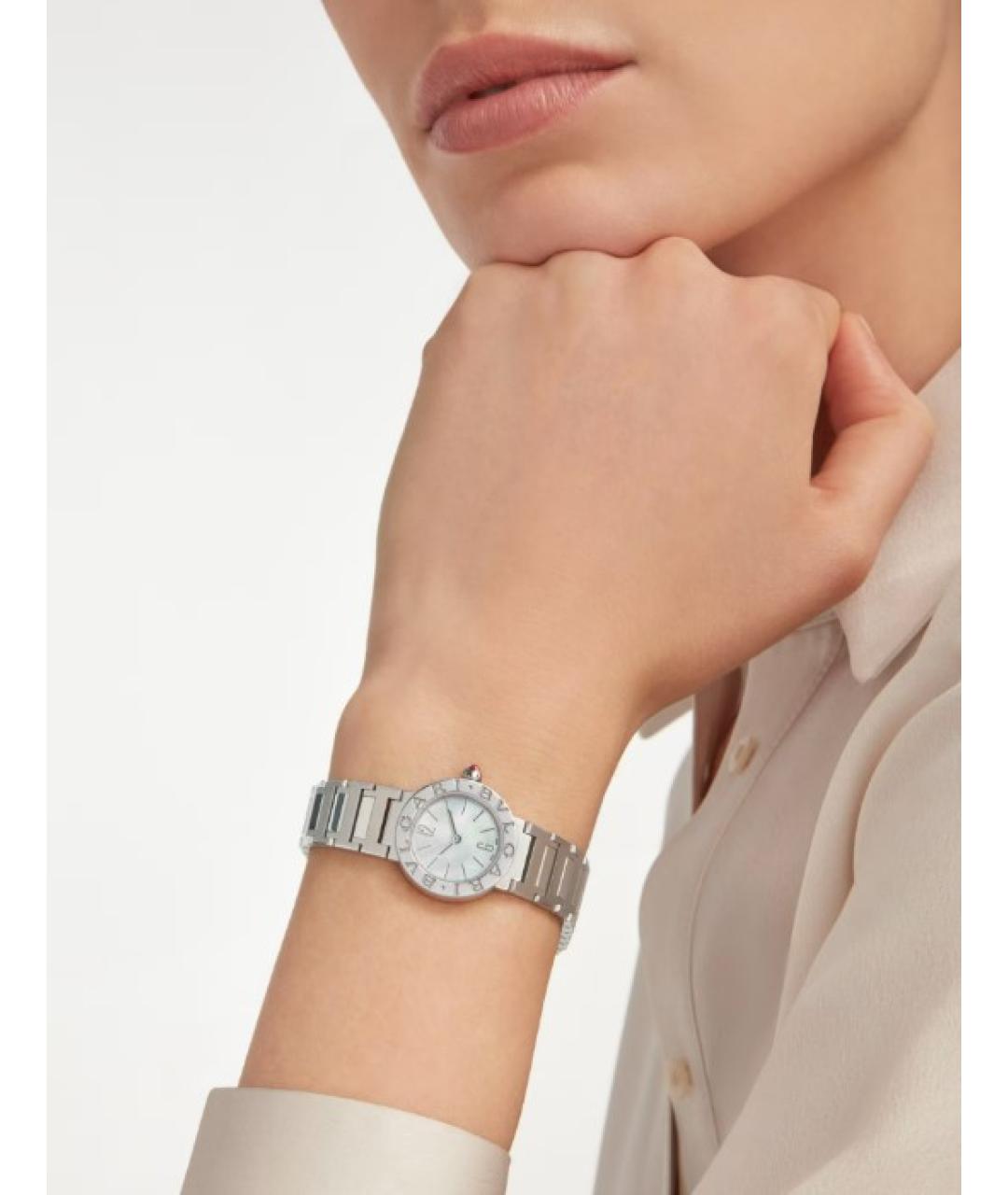 BVLGARI Серебряные металлические часы, фото 4
