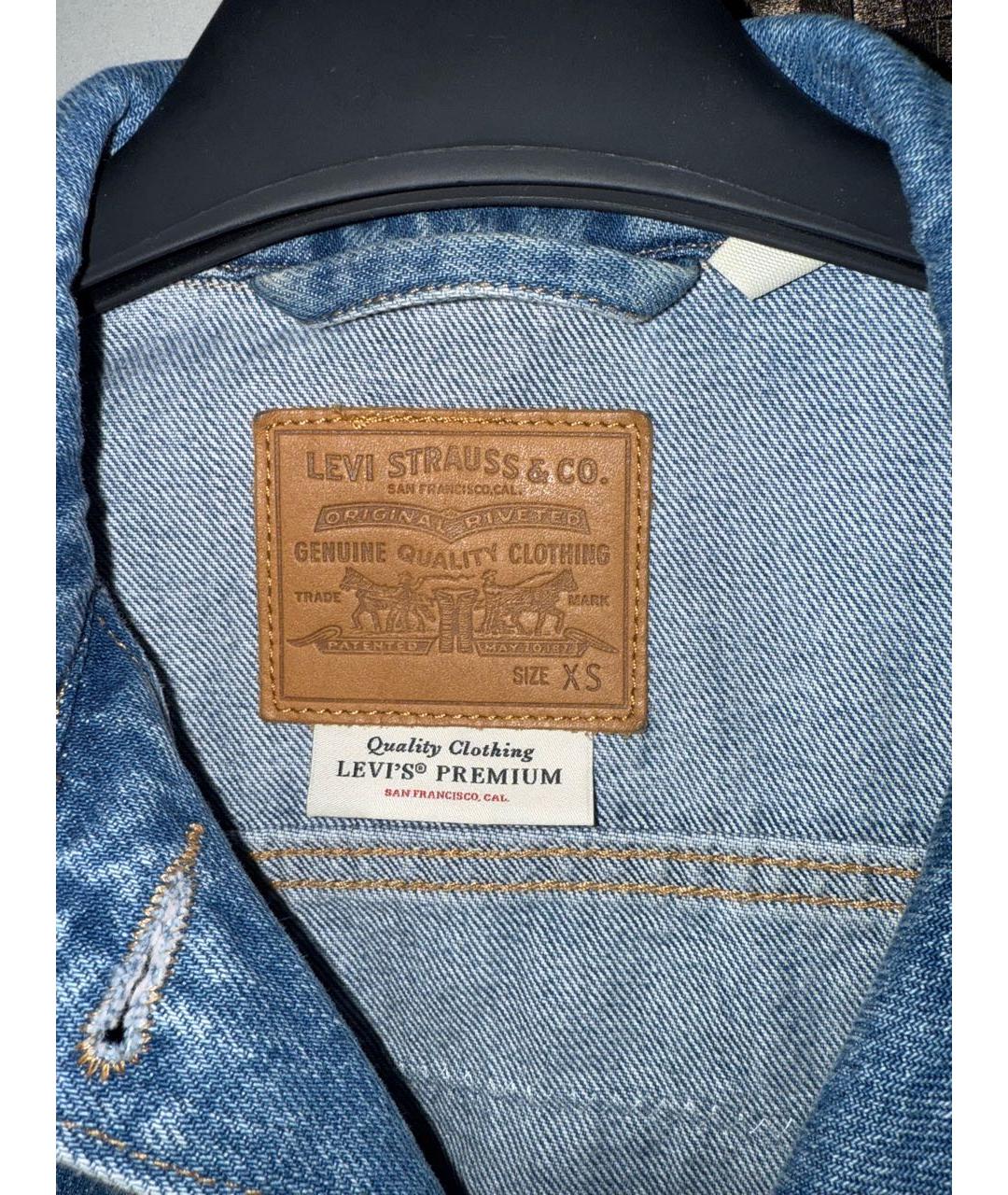 LEVI'S Темно-синяя деним куртка, фото 3