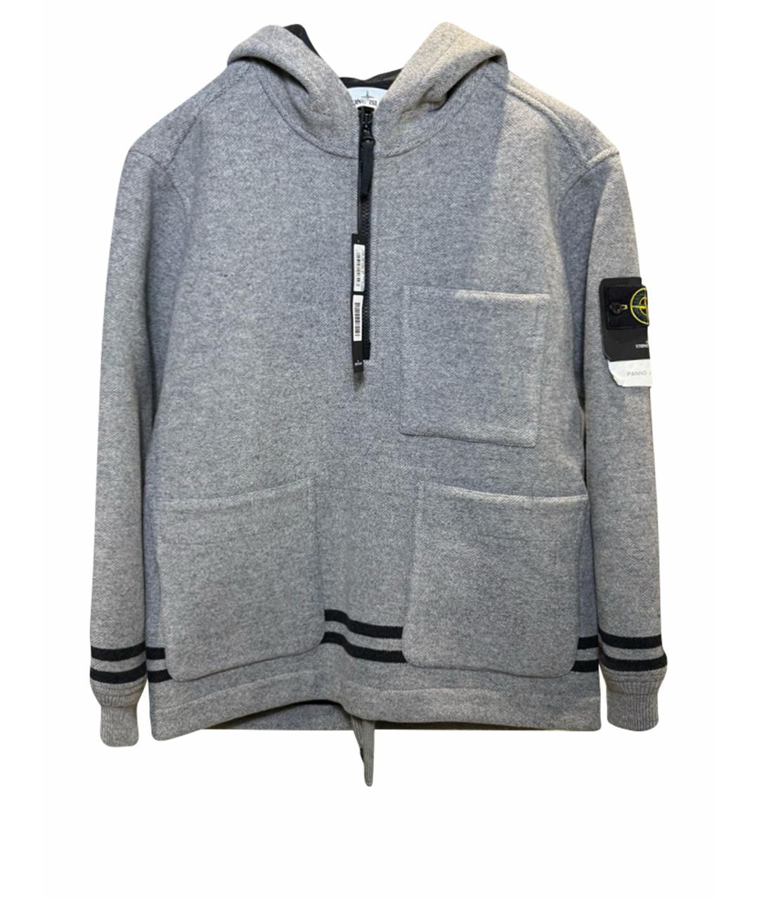 STONE ISLAND Серая хлопковая куртка, фото 1