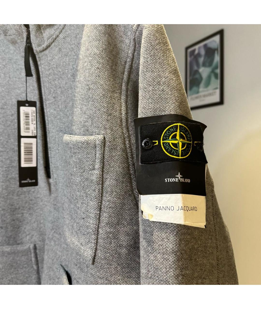 STONE ISLAND Серая хлопковая куртка, фото 2