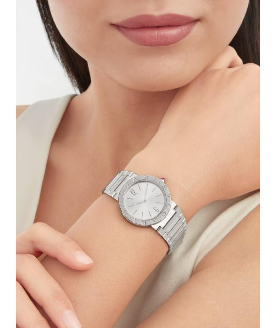BVLGARI Серебряные металлические часы, фото 6