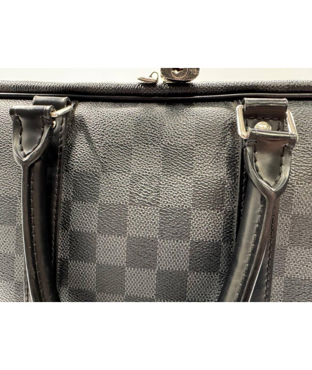 LOUIS VUITTON Черный портфель из лакированной кожи, фото 3